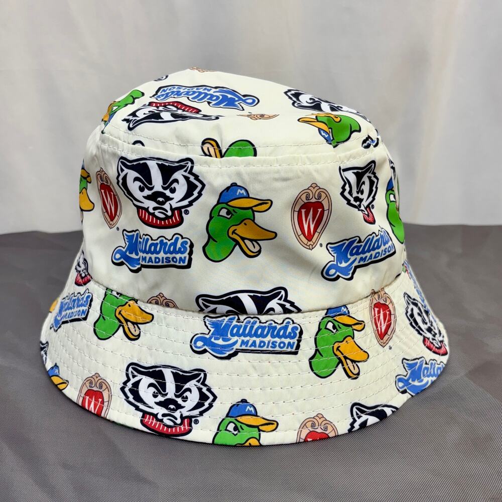 Madison Mallards x Wisconsin Badgers Maynard Bucky Reversible Bucket Hat OSFM